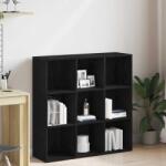 vidaXL Dulap de carti din stejar negru 98x29x97, 5 cm, lemn prelucrat GartenMobel Dekor (862472) Biblioteca