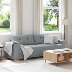 vidaXL Canapea cu 3 locuri, gri deschis, 220x78x80 cm, material textil GartenMobel Dekor (4105088) Canapea