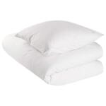 Kotonia Home Set 2 piese 1x pilota de vara Kotonia Home - 1 persoana 140x200 cm 150g/m2, cu 1 x perna 50x70, Alb, 100% Microfibra, puf siliconizat (000547)