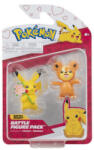  Set de 2 figurine Pokémon - Teddiursa și Pikachu de Ziua Îndrăgostiților (PKW2488) Figurina
