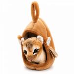 Bumi Plüss vadállat hordozóban - 18 cm - oroszlán (Q825004OROSZLAN)