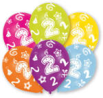 Amscan Happy Birthday 2 All Printed léggömb, lufi 6 db-os 11 inch (27, 5cm) (DPA995657)