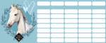 Lizzy Card Lovas órarend mini 77x178mm, kétoldalas, Lizzysuli, Wild Beauty Sport Club (LIZ-7740001004)