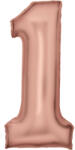  Rózsaszín Silk Lustre 1-es szám fólia lufi 82 cm (DPA9917313) - eking
