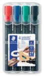 STAEDTLER Alkoholos marker készlet, 2 mm, kúpos, STAEDTLER "Lumocolor 352", 4 különböző szín (352 WP4) - eztkapdki