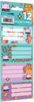 Lizzy Card Kapibara füzetcímke 12 db-os, Lizzysuli, Lollipop Capybara (LIZ-7730001000) - officetrade