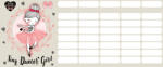 Lizzy Card Balerina órarend mini 77x178mm, kétoldalas, Lizzysuli, Tiny Dancer Lovely Ballerina (LIZ-7740001003) - officetrade
