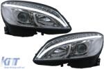 KITT Lightning LED fényszórók Mercedes C-osztály W204 S204 (2007-2010) króm (HLMBW204CLED)