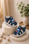 Superbebe Shop Sandalute bleumarin cu luminite pentru super bebelusi - Masinuta