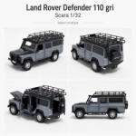 Tayumo Macheta Land Rover Defender 110 gri Stornoway, cu lumini, sunet si pullback, scara 1: 32, Tayumo (2925-4386)