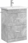 vidaXL Set de mobilier pentru baie Gri Beton 61 x 40 x 84, 5 cm GartenMobel Dekor (3404369)