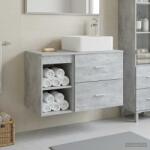 vidaXL Set de mobilier pentru baie 2 pcs Gri Beton Lemn prelucrat GartenMobel Dekor (3403883)