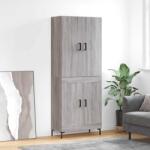 vidaXL Dulap înalt, gri sonoma, 69, 5x34x180 cm, lemn compozit GartenMobel Dekor (3195793) Comoda