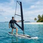 vidaXL Надуваем SUP борд с платно APEX 330 x 76 x 15 см Синьо за (42039140)