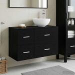 vidaXL Set de mobilier pentru baie 2 pcs Stejar Negru Lemn prelucrat GartenMobel Dekor (3403953)