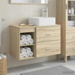 vidaXL Set de mobilier pentru baie 2 pcs Stejar Sonoma Lemn prelucrat GartenMobel Dekor (3403898)
