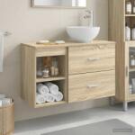 vidaXL Set de mobilier pentru baie 2 pcs Stejar Sonoma Lemn prelucrat GartenMobel Dekor (3403874)