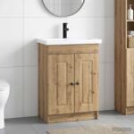 vidaXL Set de mobilier pentru baie Stejar Artizanal 56 x 37, 5 x 81 cm GartenMobel Dekor (3404173)