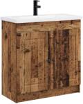 vidaXL Set de mobilier pentru baie Lemn vechi 78, 5 x 37, 5 x 81 cm GartenMobel Dekor (3404142)
