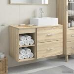 vidaXL Set de mobilier pentru baie 2 pcs Stejar Sonoma Lemn prelucrat GartenMobel Dekor (3403890)
