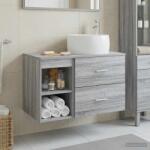 vidaXL Set de mobilier pentru baie 2 pcs Sonoma gri Lemn prelucrat GartenMobel Dekor (3403925)