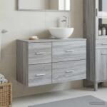 vidaXL Set de mobilier pentru baie 2 pcs Sonoma gri Lemn prelucrat GartenMobel Dekor (3403949)