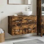 vidaXL Set de mobilier pentru baie 2 pcs Stejar fumuriu Lemn prelucrat GartenMobel Dekor (3403948)