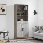 vidaXL Dulap înalt, gri sonoma, 69, 5x34x180 cm, lemn compozit GartenMobel Dekor (3189963) Comoda