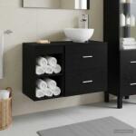 vidaXL Set de mobilier pentru baie 2 pcs Stejar Negru Lemn prelucrat GartenMobel Dekor (3403873)