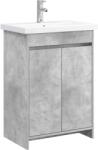 vidaXL Set de mobilier pentru baie Gri Beton 81 x 40 x 84, 5 cm GartenMobel Dekor (3404285)