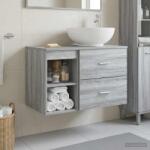 vidaXL Set de mobilier pentru baie 2 pcs Sonoma gri Lemn prelucrat GartenMobel Dekor (3403917)