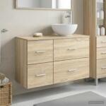 vidaXL Set de mobilier pentru baie 2 pcs Stejar Sonoma Lemn prelucrat GartenMobel Dekor (3403954)