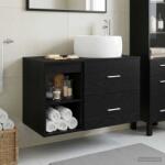 vidaXL Set de mobilier pentru baie 2 pcs Stejar Negru Lemn prelucrat GartenMobel Dekor (3403921)