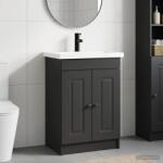 vidaXL Set de mobilier pentru baie Negru 56 x 37, 5 x 81 cm GartenMobel Dekor (3404165)