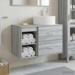 vidaXL Set de mobilier pentru baie 2 pcs Sonoma gri Lemn prelucrat GartenMobel Dekor (3403933)