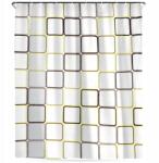 Vilde Zuhanyfüggöny 180X180CM Peva Fehér Geometrikus 12 Db-os Szett (4902403442691)