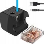 Bedee Fekete Elektromos Ceruzahegyező 6-12mm Tartály Biztonságos Usb (Elektryczna Temperówka Czarna)