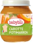 Babybio Био зеленчуково пюре Babybio - Моркови и тиква, 4 м+, 130 g (3288131502427) - ozone