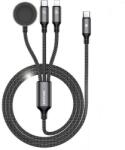 Awei Cablu de date Awei W23, USB-C la USB-C / Lightning / Apple Watch Charger, 100W, 5A, 480Mbps, 1.2m, Negru (6954284007542)