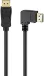Goobay DisplayPort 2.1 Összekötő 90° Fekete 2m 77053 (77053)