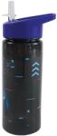 S-Cool Sticla apa plastic cu pai S-COOL SC3405, 600 ml, Motiv game over (SC3405)