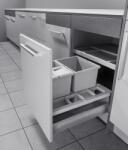 Hailo Cos de gunoi incorporabil Hailo Separato-K 502.03. 556, 2x18 l si 2x8 l, corp 900 mm (502.03.556) Cos de gunoi