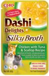 Inaba Foods CAT Dashi Delights Silky Broth Chicken with Tuna & Scallop - cat treat - 40g