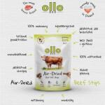 Ollo Air-Dried Beef strips - dog treat - 80g