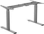 LogiLink Elektromosan állítható asztalkeret, 3-szoros teleszkópos lábak, 2 motor, szürke (EO0051G) (EO0051G)