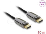 Delock Aktív optikai kábel DisplayPort 2.1 8K 60 Hz 40 Gbps 10 m