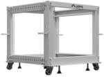 Lanberg Open Rack 19" 9U 600×600-1100 Állítható Szerverállvány, Nyitott Keretes Kivitel, Szürke (OR01-6109-S) (OR01-6109-S)