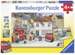 Ravensburger Ravensburger: Puzzle 2x24 buc - În timpul intervenției pompierilor (08851) Puzzle