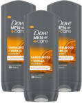 Dove Men+Care Sandalwood + Vanilla tusfürdő testre, arcra, hajra (3x400 ml) + AJÁNDÉK neszesszer táska