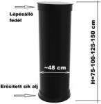  DN 480 HMX150 hegesztett, nem mászható, PE. vízóraakna - lépésálló, csúszásmentes műanyag zöldterületi fedéllel, 2 db gumicsatlakozóval
